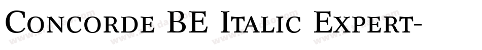 Concorde BE Italic Expert字体转换